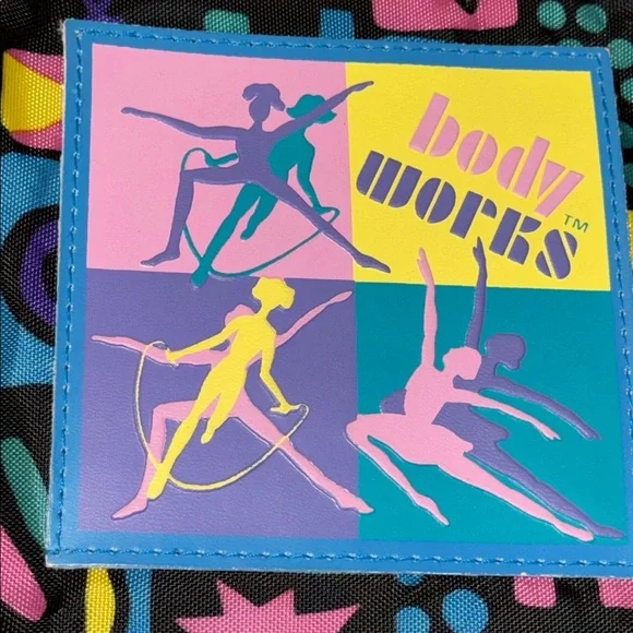 RARE! 1990’s BODY WORKS GYM, DANCE, TOTE, Garment Bag Zip Luggage Weekender - Picture 9 of 12
